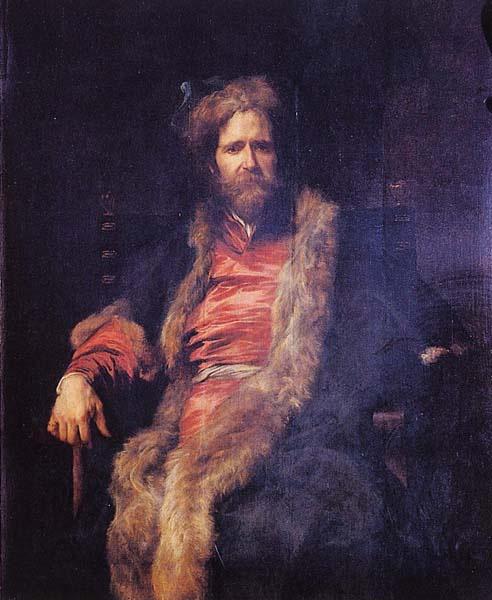  Portrait of the one-armed painter Marten Rijckaert.